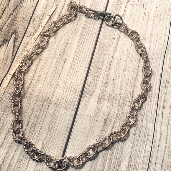 Silver Large Chain Link Necklace - Picture 5 of 5